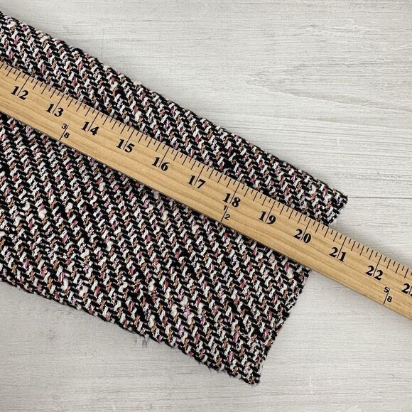 Talbots Tweed Blazer Lady Jacket Women 12 Black Pink Long Sleeves Round Neck - Picture 10 of 12